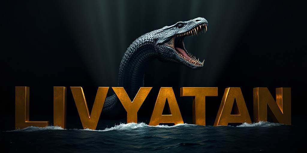LIVYATAN — gold letters in the deep, a sea dragon wound through them